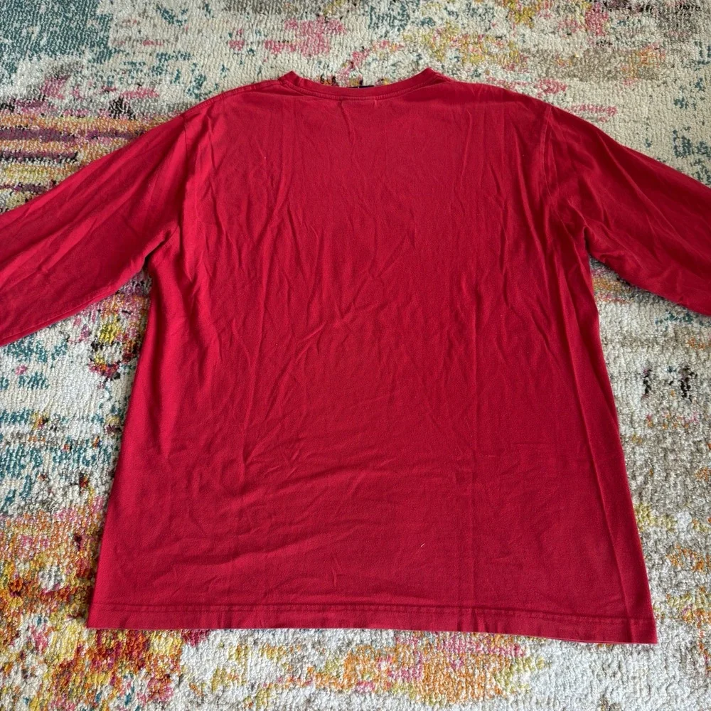 Vintage 90s Polo Sport Ralph Lauren Scottish Terrier Dog Shirt Red Men's L